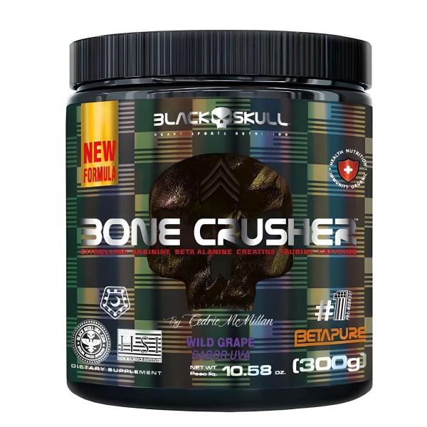 Imagem de Pré-Treino Bone Crusher Pote 300g - Black Skull