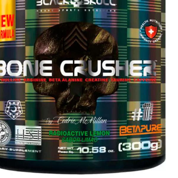 Imagem de Pré-Treino Bone Crusher Sem Cafeína Pote 300g - Black Skull