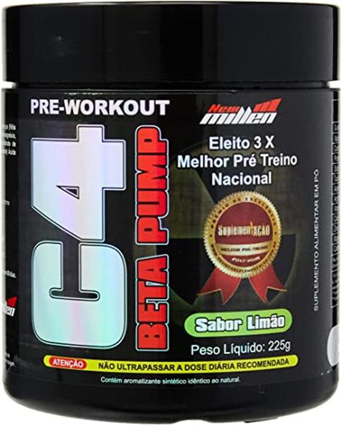 Pré Treino C4 Beta Pump 225g New Millen - Original Imagem de Pré Treino C4 Beta Pump 225g New Millen - Original