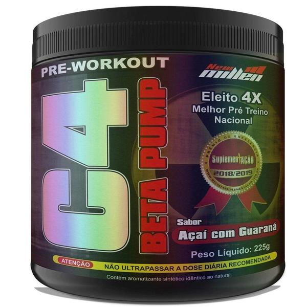 Imagem de Pré Treino C4 Beta Pump Pote - 225g Açaí com Guaraná - New Millen