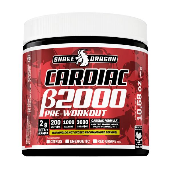 Pre Treino Cardiac com 2g de Beta Alanina, 200mg de Cafeína, 1g de Taurina e 3g de Creatina pote 300g Fórmula Importada - Snake Dragon Imagem de Pre Treino Cardiac com 2g de Beta Alanina, 200mg de Cafeína, 1g de Taurina e 3g de Creatina pote 300g Fórmula Importada