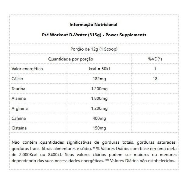 Imagem de Pré Treino D-Vaster (315g) - Sabor: Uva Alienígena