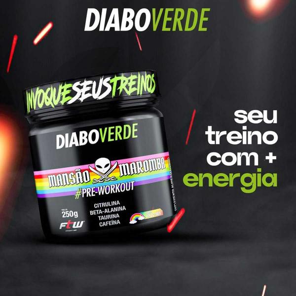 Imagem de Pré Treino Diabo Verde Ftw Mansão Maromba 250g Algodão Doce