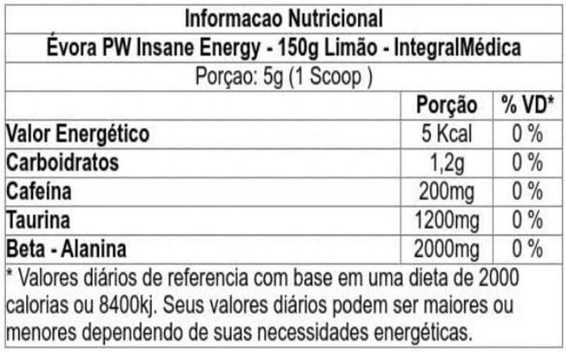 Pré-Treino Évora Pw 150G Limão Darkness - Integralmedica Imagem de Pré-Treino Évora Pw 150G Limão Darkness