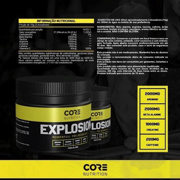 Imagem de Pré Treino Explosion 150G + Coqueteleira Core Nutrition