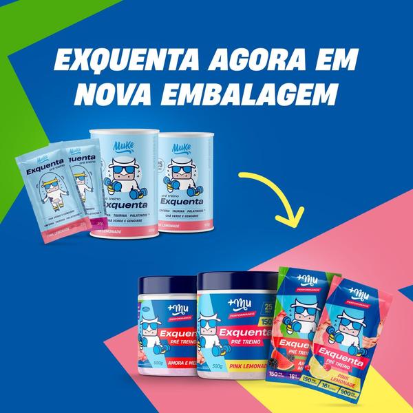 Imagem de Pré Treino Exquenta  (500g) Sabor Pink Lemonade - Muke +Mu