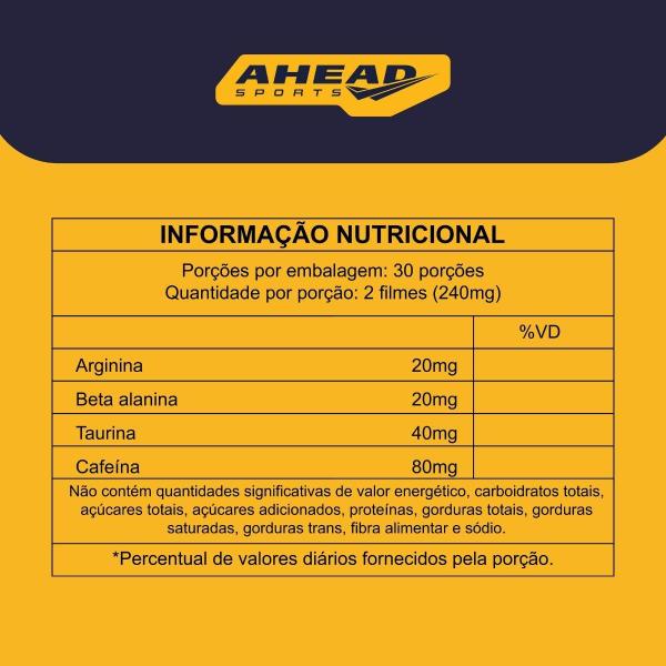Pré Treino Filme Orodispersível Menta 30X Ahead Sports Imagem de Pré Treino Filme Orodispersível Menta 30X Ahead Sports