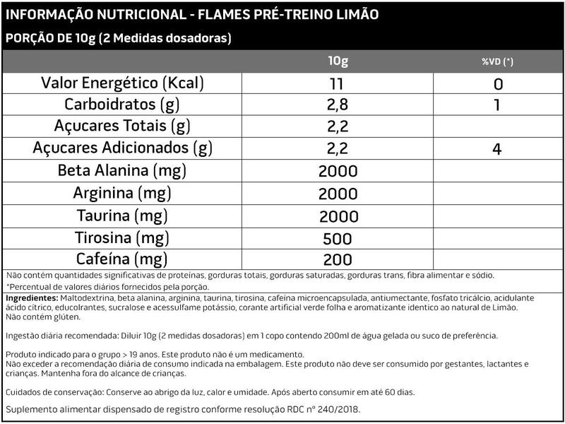 Imagem de Pré-Treino Flames 200g - 100% Importado - Soldiers Nutrition