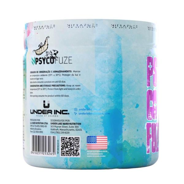 Pré Treino Formula Importado Usa Psyco Fuze Under Labz 150G - Under Nitra Duze Imagem de Pré Treino Formula Importado Usa Psyco Fuze Under Labz 150G