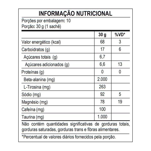 Pré treino horus gel 10 saches de 30g energetico max titanium Imagem de Pré treino horus gel 10 saches de 30g energetico max titanium