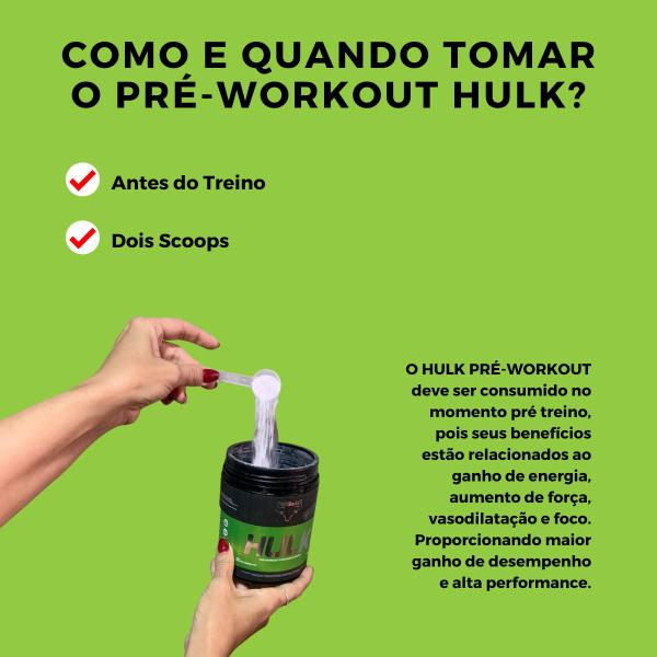 Imagem de Pré Treino HULK 300g HIBULL Sabor Frutas Vermelhas