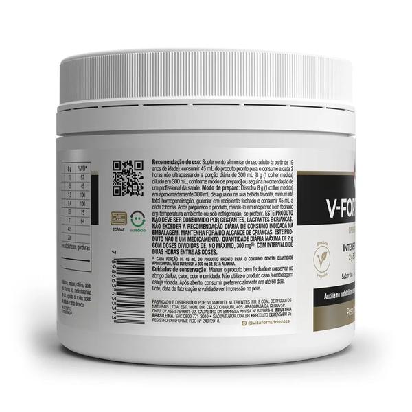 Pré Treino Intenso V-Fort Ultra Sabor Uva Pote 240g Vitafor Imagem de Pré Treino Intenso V-Fort Ultra Sabor Uva Pote 240g Vitafor