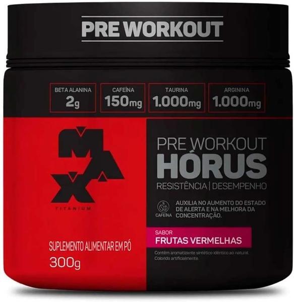 Imagem de Pre treino max titanium 300g - pre workout horus