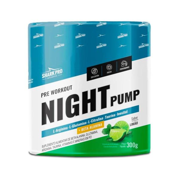 Imagem de Pré Treino Night Pump 300g Sabor Limão Shark Pro