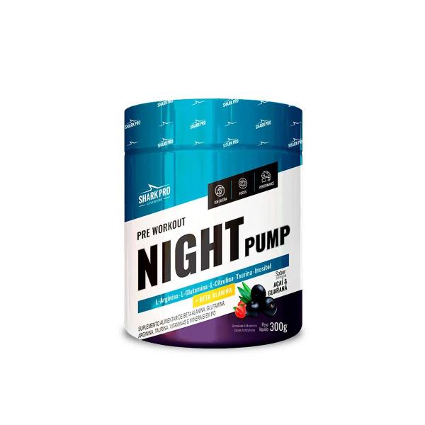 Imagem de Pré Treino Night Pump Sabor Açaí & Guaraná 300g Shark Pro