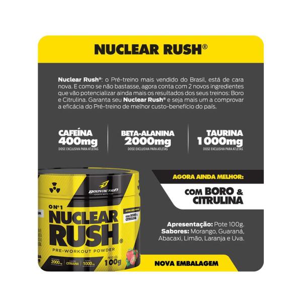 Imagem de Pré Treino Nuclear Rush 100g Body Action