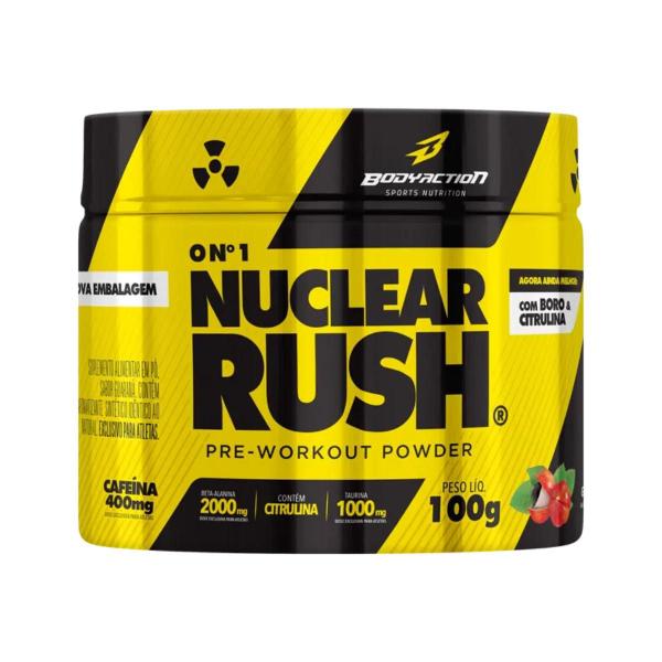 Pre Treino Nuclear Rush 100g com Vários Sabores - BodyAction Imagem de Pre Treino Nuclear Rush 100g com Vários Sabores