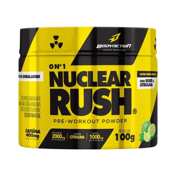 Pre Treino Nuclear Rush 100g com Vários Sabores - BodyAction Imagem de Pre Treino Nuclear Rush 100g com Vários Sabores