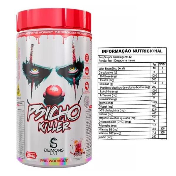 Pré Treino Psicho Killer 294g - Demons Lab Imagem de Pré Treino Psicho Killer 294g - Demons Lab