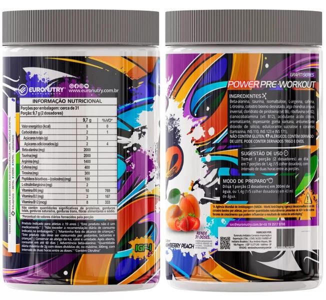 Pré Treino Punk Pump (300G) Euronutry Imagem de Pré Treino Punk Pump (300G) Euronutry