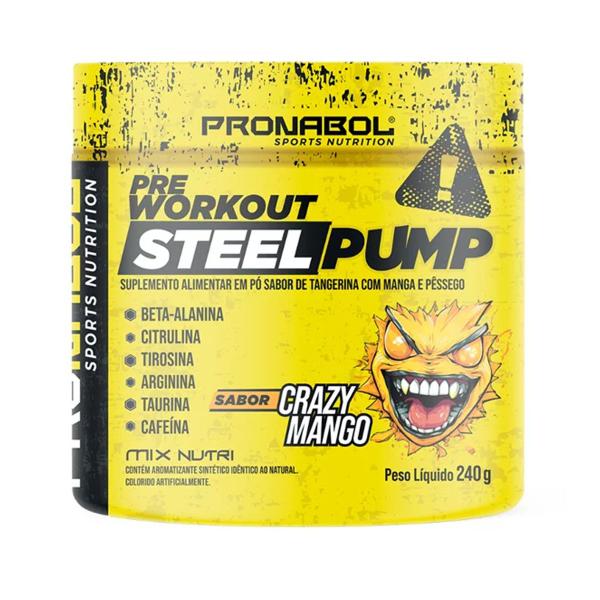 Imagem de Pré Treino Sabor Crazy Mango Steel Pump 240g Mixnutri