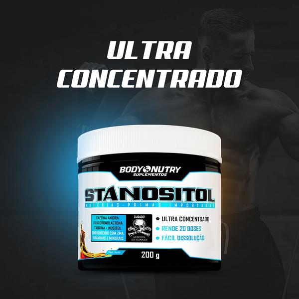 Imagem de Pré Treino Stanositol Body Nutry 200g Taurina, Cafeína, Inositol e ZMA, Ultra Concentrado, 20 Doses