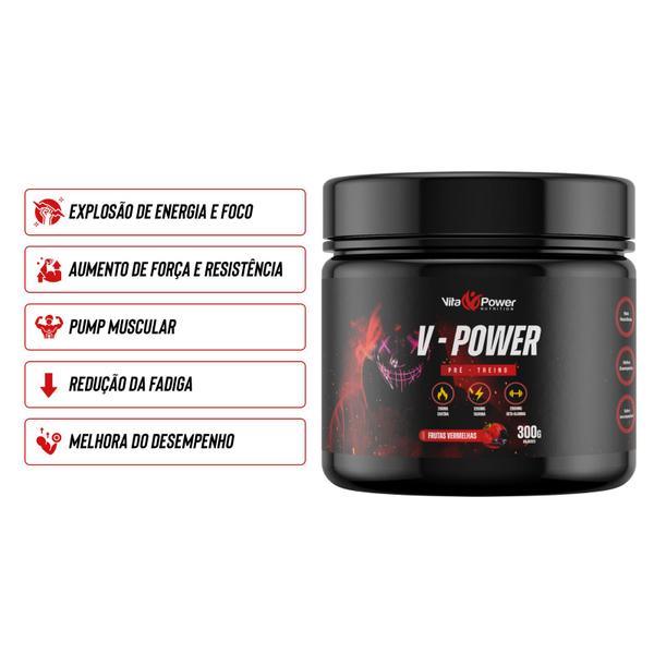 Pré-treino V-Power 300g - Aumente Sua Força e Resistência Vita Power Imagem de Pré-treino V-Power 300g - Aumente Sua Força e Resistência Vita Power