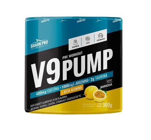 Imagem de Pré Treino V9 Pump Maracujá 300g Shark Pro