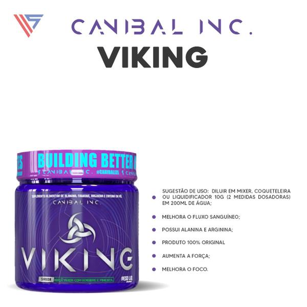 Imagem de Pré Treino Viking Maça Verde 300g Canibal