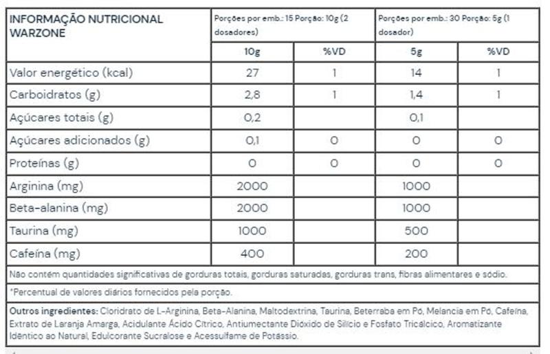 Imagem de Pré treino warzone 150g (sabores variados) - under labz