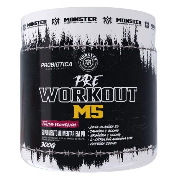 Imagem de Pré Treino Workout Probiótica Monster M5 Pote 300g