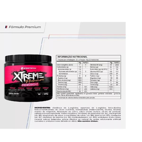 Imagem de Pré-Treino Xtreme Premium Newnutrition Cereja 450G