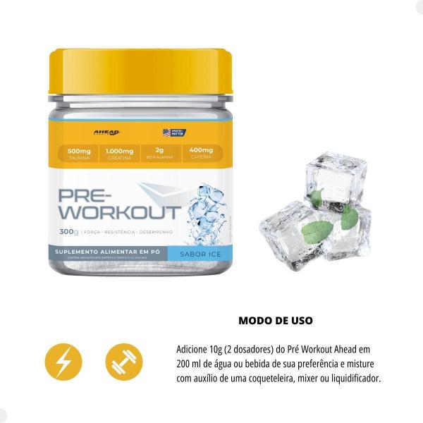 Imagem de Pre Workout 400mg Cafeina com Creatina 300g Ahead Sports