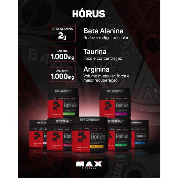 Imagem de Pre Workout Hórus - (300g) -  Max Titanium