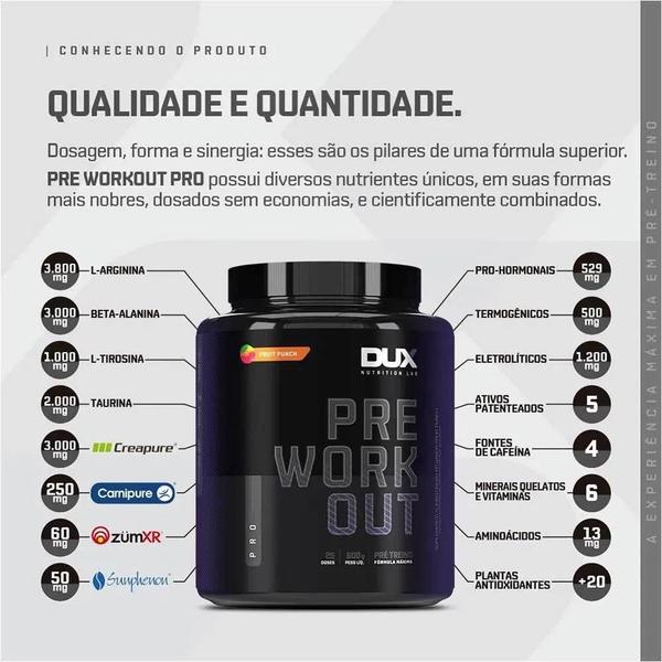 Imagem de Pre workout pro 600g dux nutrition - frutas verdes