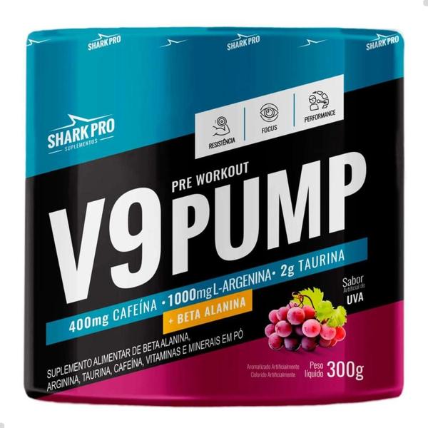 Imagem de Pre Workout V9 Pump 300g Shark Pro