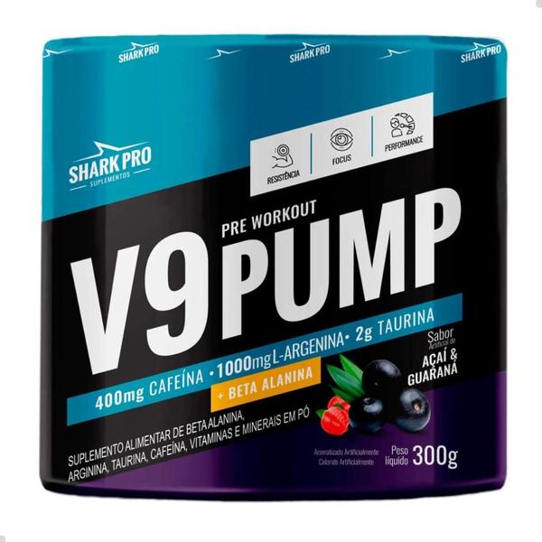 Imagem de Pre Workout V9 Pump 300g Shark Pro