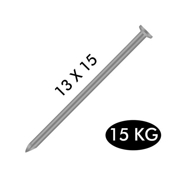 Imagem de Prego 13 X 15 Com Cabeça Polido Kit Com 15kg