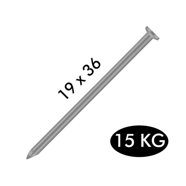 Imagem de Prego 19 X 36 Com Cabeça Polido Kit Com 15kg