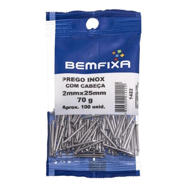 Imagem de Prego com Cabeça Bemfixa 13x11 Inox 100 Peças