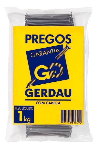 Imagem de Prego com Cabeça Gerdau 12x12 Polido 1kg