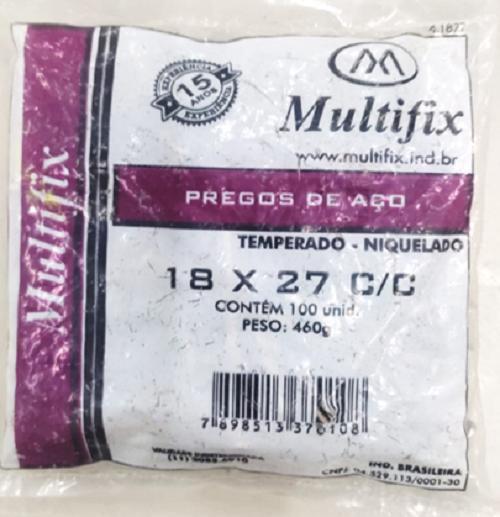 Prego de Aço 18x27 Polido Com Cabeça Cartela 100 Unidades Temperado Niquelado Concreto - Fikiss Imagem de Prego de Aço 18x27 Polido Com Cabeça Cartela 100 Unidades Temperado Niquelado Concreto