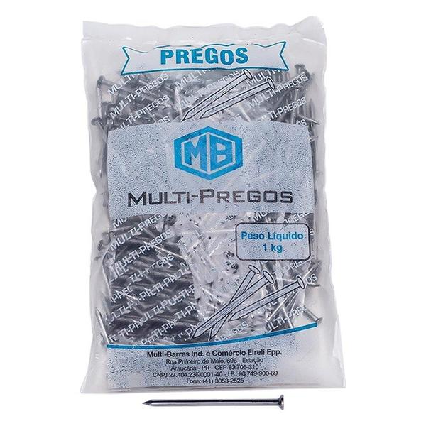 Imagem de Prego Multibarras Multi-Pregos com Cabeça Polido 18X27 2.1/2X10 1Kg - Embalagem com 20 Unidades