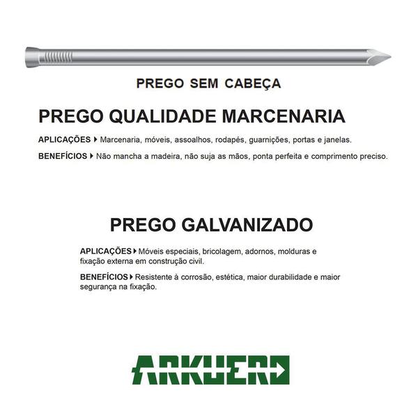 Imagem de Prego Sem Cabeça Gerdau Polido 1Kg