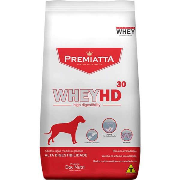 Imagem de Premiatta 12kg - Whey HD30 - Ração Super Premium para Cães adultos  Raças Médias e Grandes