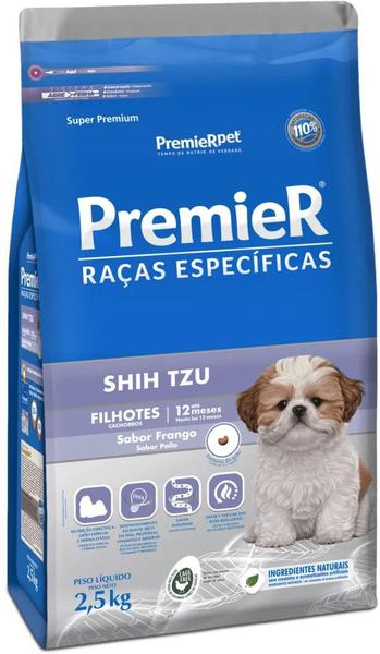 Imagem de Premier cães raças específicas shih tzu filhotes sabor frango 2,5kg