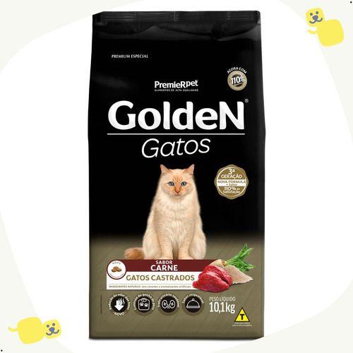 Imagem de Premierpet Golden Premium Para Gato Castrado Adulto  Sabor Carne Sacola 10,1kg