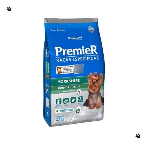 Imagem de Premierpet Premier Super Premium Raças Específicas Yorkshire Cão Adulto - Pequena - Frango - 7.5 Kg - Sacola - Seca