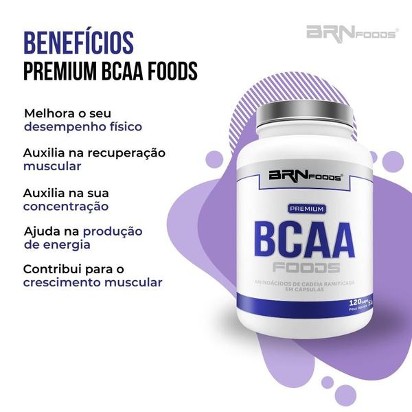 Imagem de PREMIUM BCAA FOODS - 120 Cápsulas  BRNFOODS