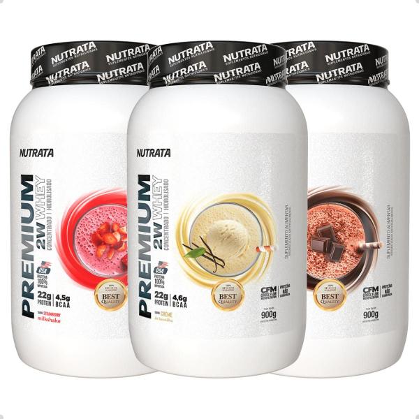 Imagem de Premium Whey 2W Concentrado Isolado 900g Nutrata